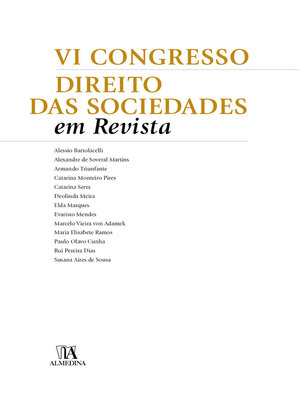 cover image of VI Congresso de Direito das Sociedades em Revista